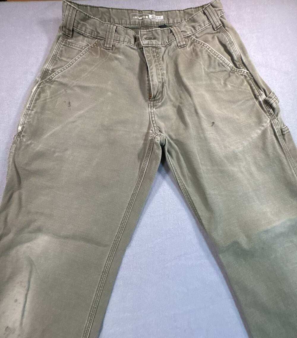 Carhartt Relaxed Fit Carpenter Work Pants - Green - 32x30 - Picture 5 of 14